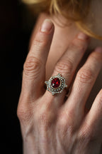The Crown Ring - Red, Size 12